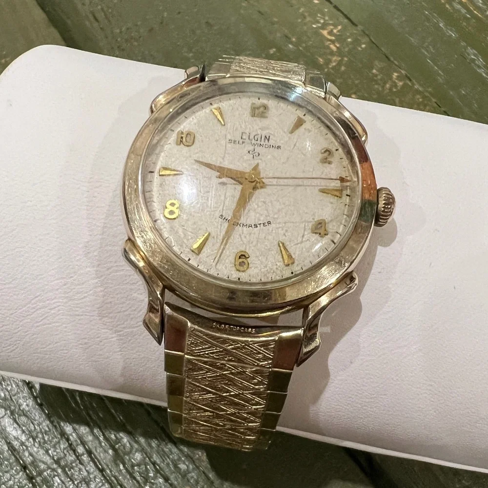Vintage Elgin Self-Winding Shockmaster Gold Men's Watch